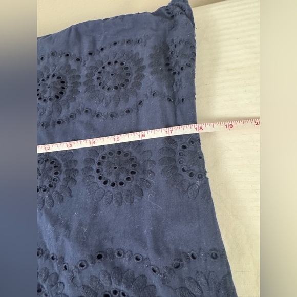 Talbots Navy Blue Sleeveless eyelet lace overlay shift dress size 10 - Picture 8 of 11